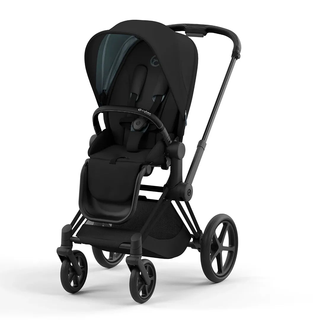 Priam 4 Stroller - Deep Black/ Matte Black Frame
