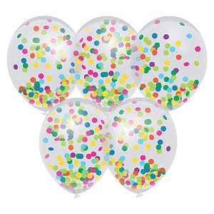 Confetti ballonnen | Omdoos a 5 blister x 5 stuk