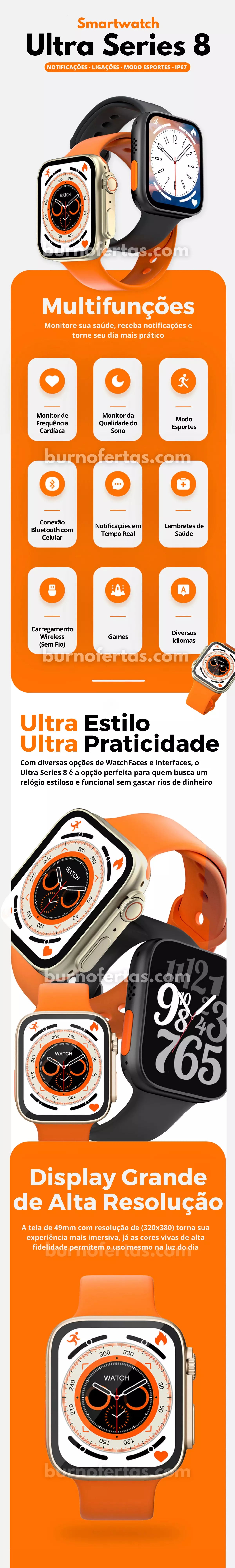 Smartwatch Ultra Series 8 (+ Pulseira de Brinde)