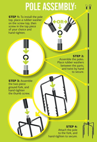 String Light Poles assembly instructions