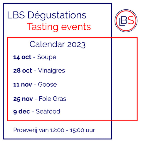 LBBS degustations calender 2023
