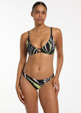 Shadow Palm Longline Triangle Bikini Top - Black – JETS Australia