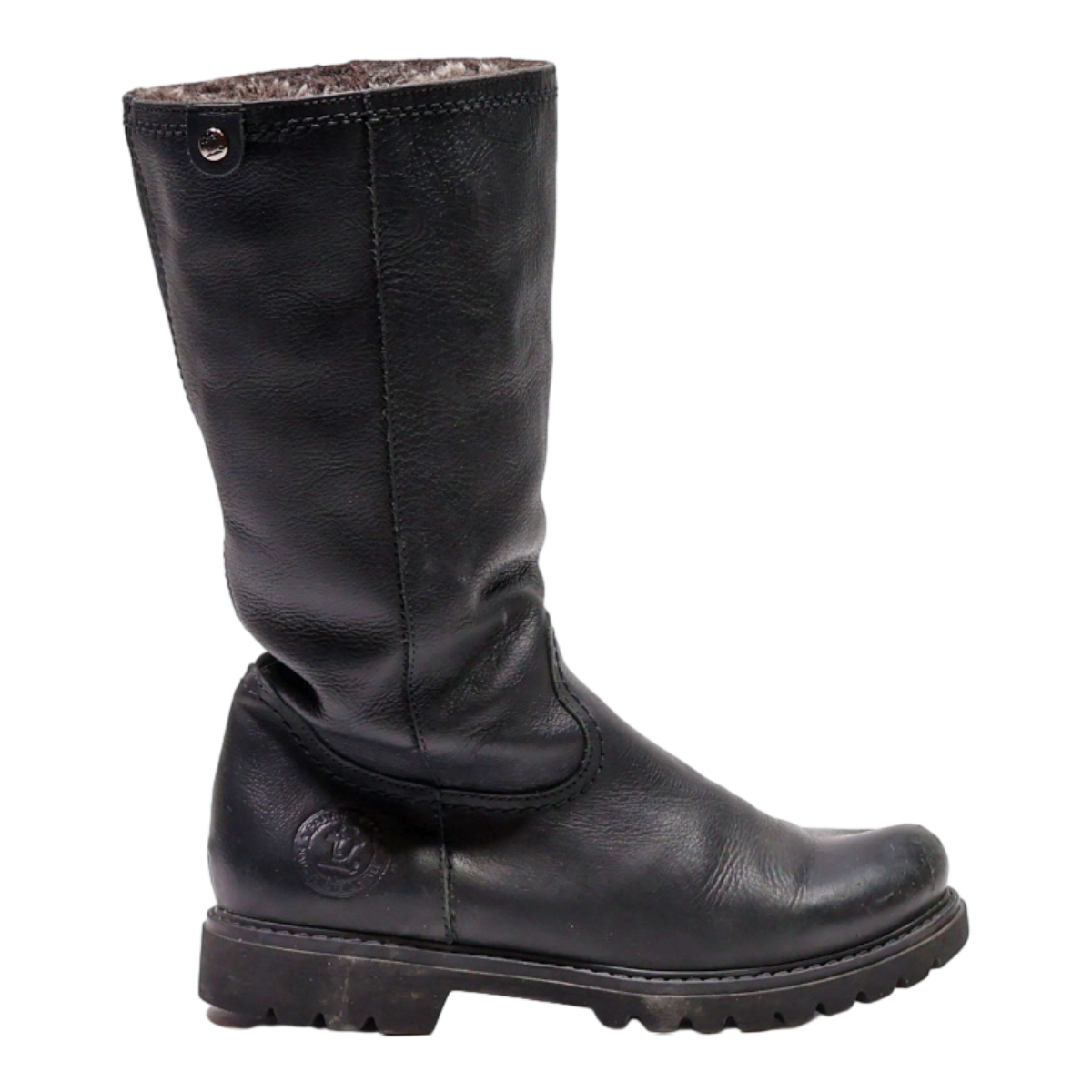 NATURAL LIFE & STYLE High Boots Black Leather Womens UK 3