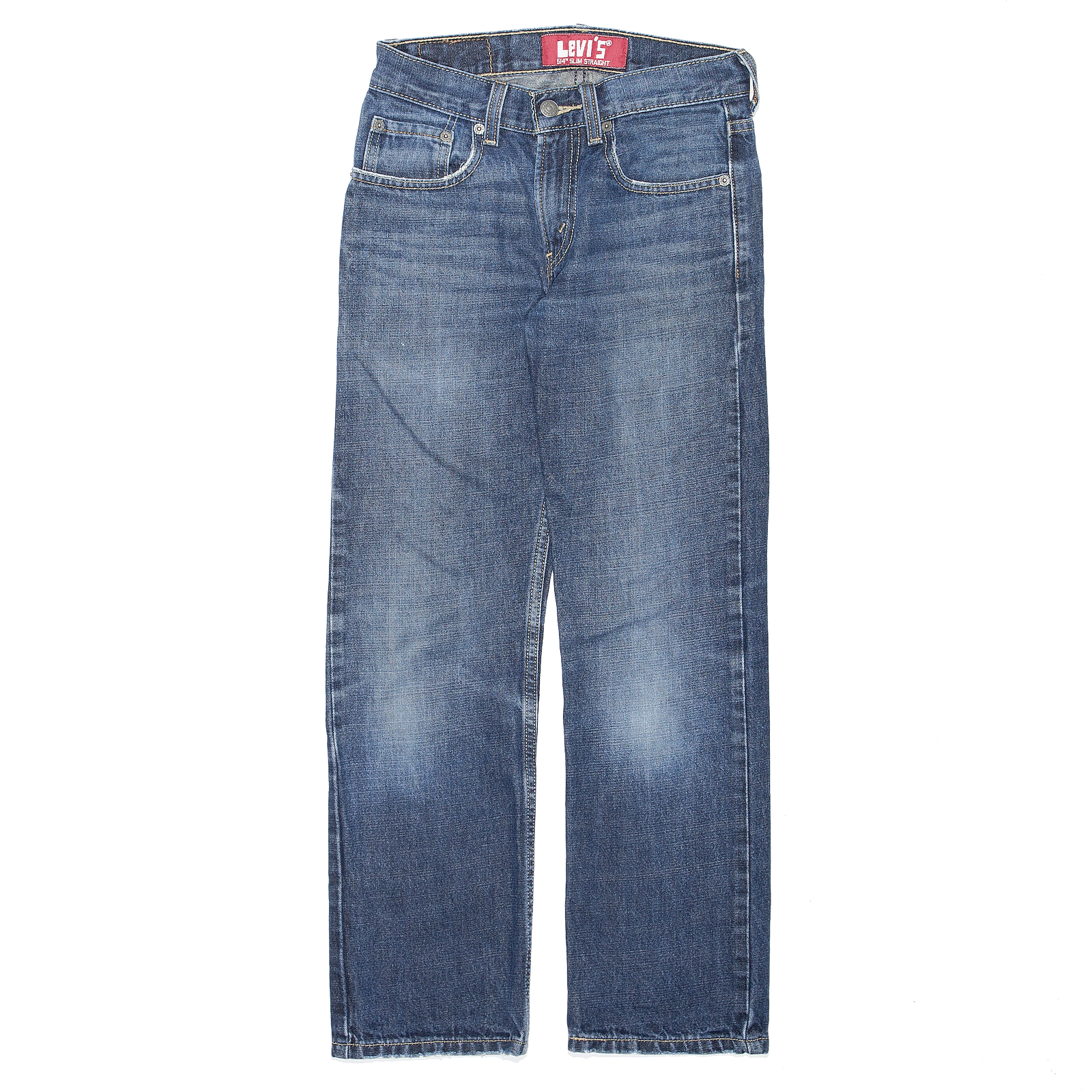 LEVI'S 514 Blue Denim Slim Straight Jeans Boys W26 L26 – Go Thrift