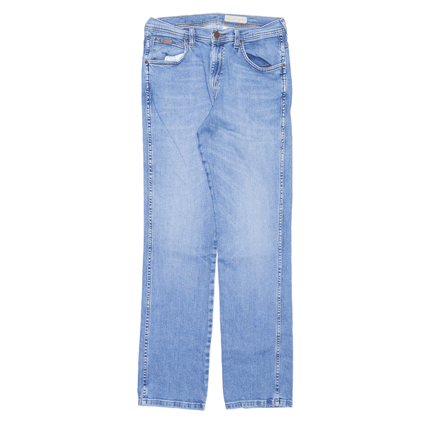 WRANGLER Arizona Stretch Blue Denim Slim Straight Jeans Mens W30 L34 – Go  Thrift