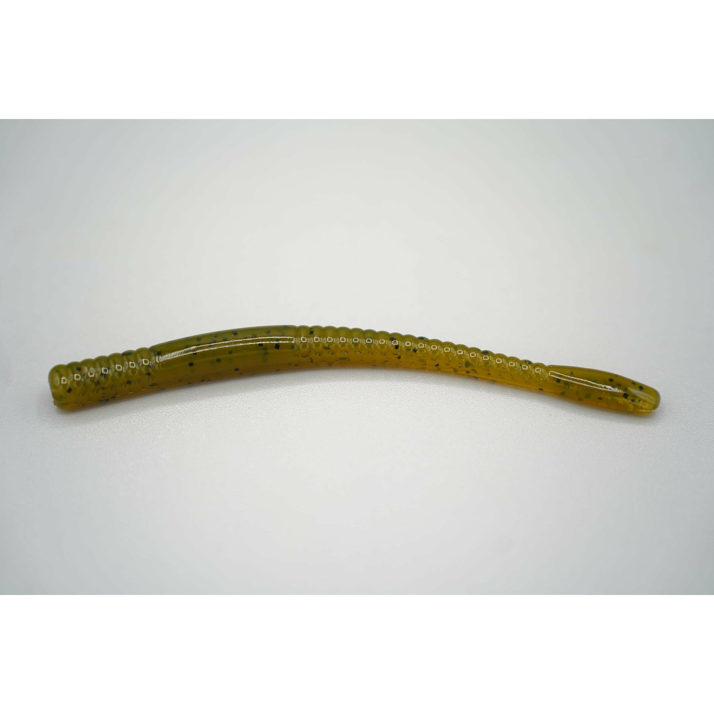 Arizona Custom Baits Straight Tail Worm Green Pumpkin Pepper / 4.5