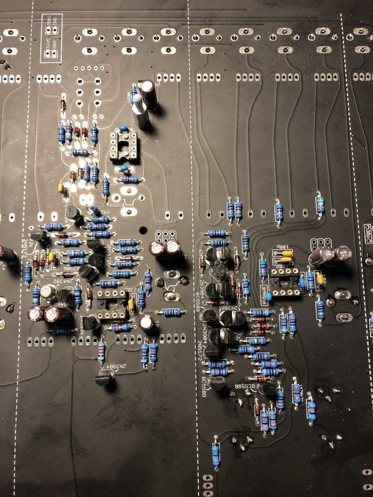 Soldering works - TTSH PCB, ARP 2600 clone