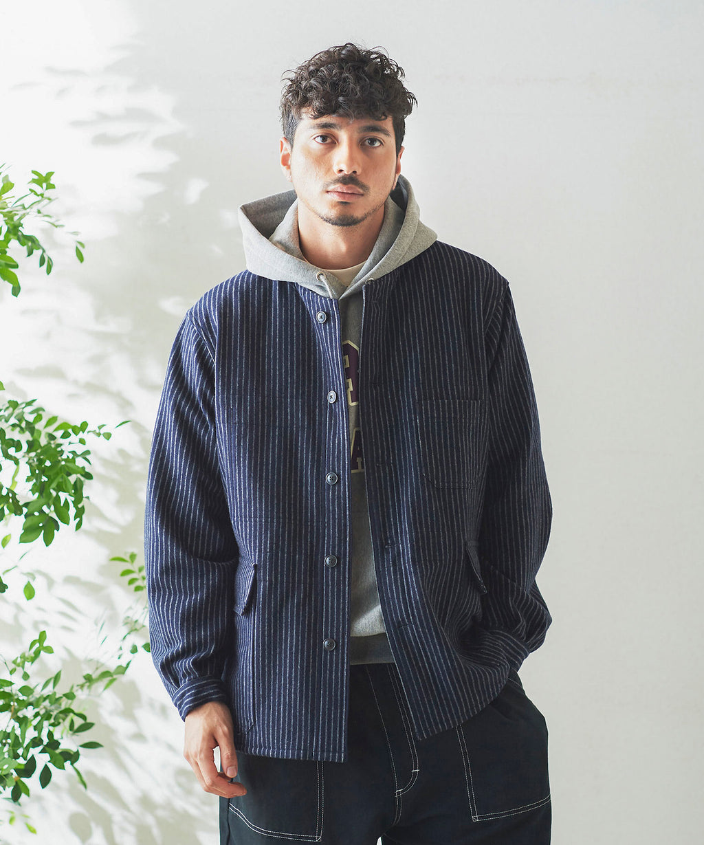 Nigel Cabourn フレンチワークジャケット ウールヒッコリー