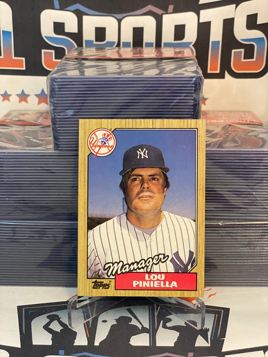 Lou Piniella autographed baseball card (New York Yankees) 1987 Topps #168