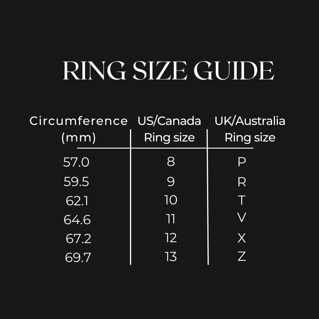 Size guide - Rings for MCKER
