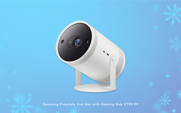 Samsung The Freestyle 2nd Gen Portable Projector with Gaming Hub.