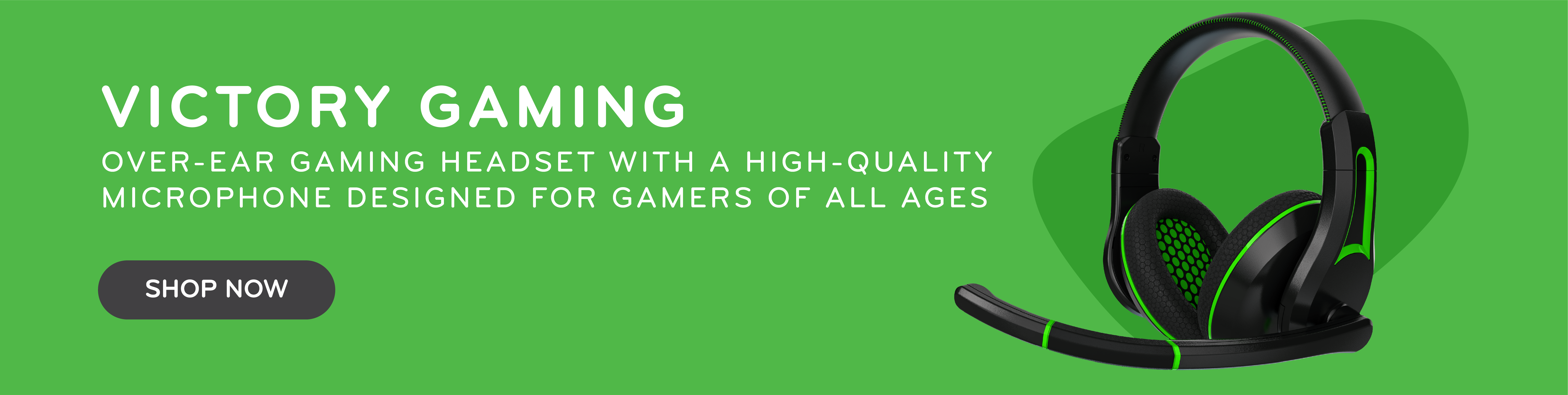 Victory Gaming over-ear, durable and long-lasting gaming headset with a high-quality microphone designed for games of all ages. The TWT Audio 250XG gaming headset. Click to shop