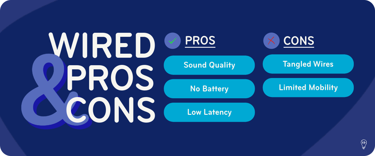 Pros & Cons of Wired Headphones & Headsets  Infographic