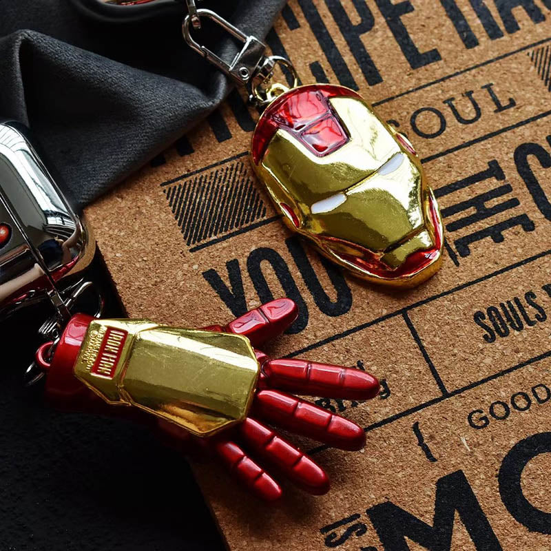 Marvel Iron Man Electroplating soft TPU Bluetooth Headset Airpods Case For Apple Airpods 1 2 and Airpods pro