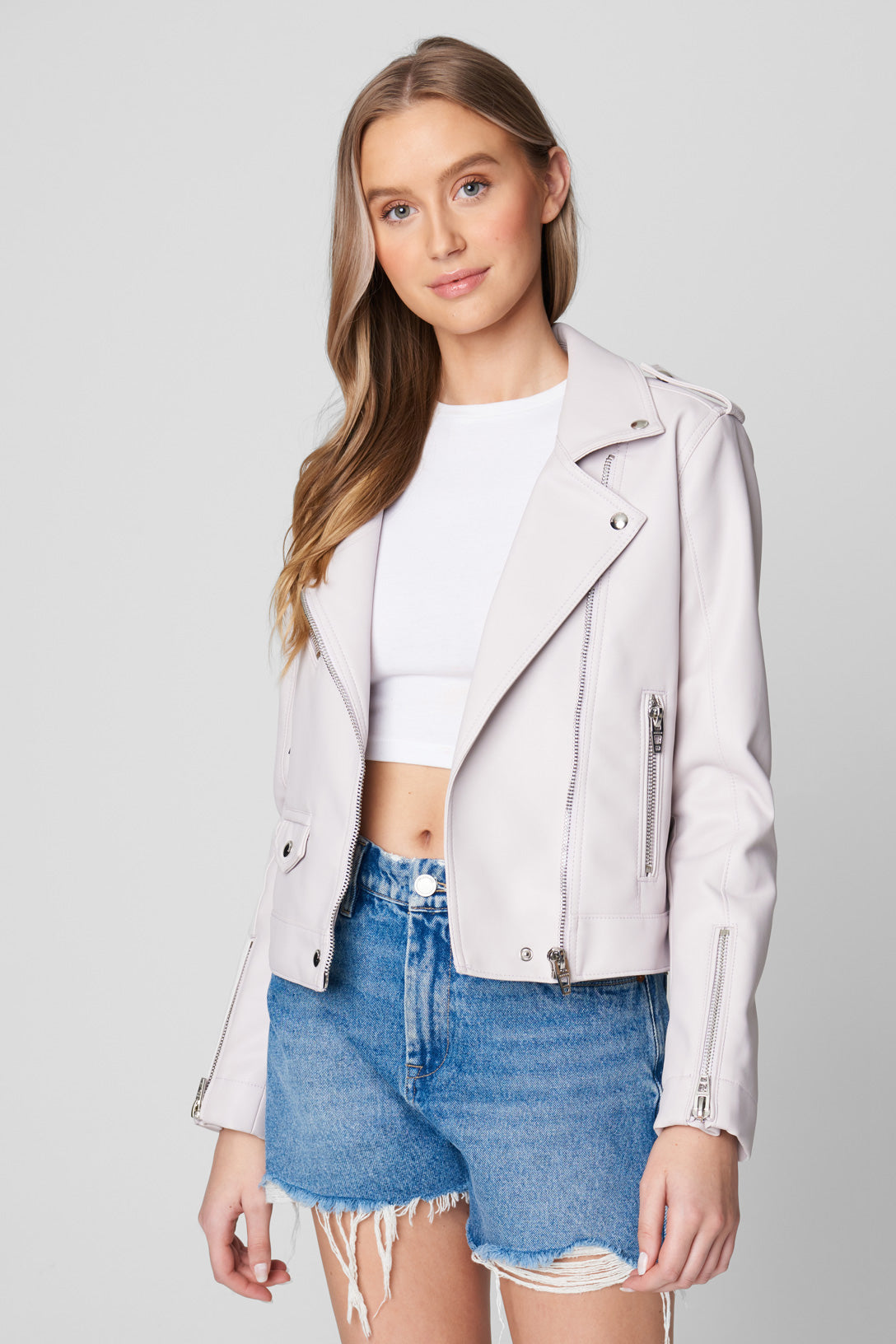 BlankNYC Hooded Faux Leather Moto Jacket - 20539816