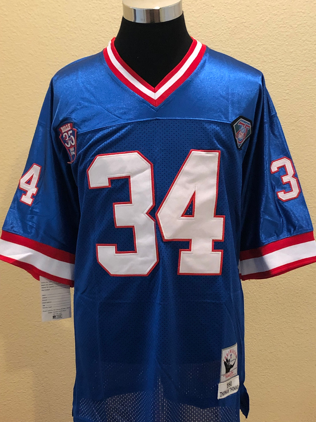 Thurman Thomas Authentic Autographed NFL Throwback Jersey