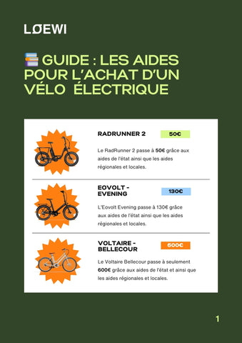 guide aides vélos électrique