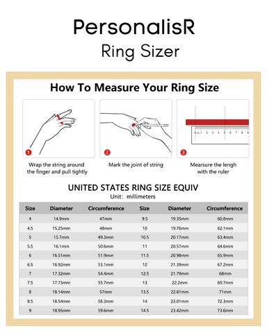 Ring Sizing Chart – Personalisr Au