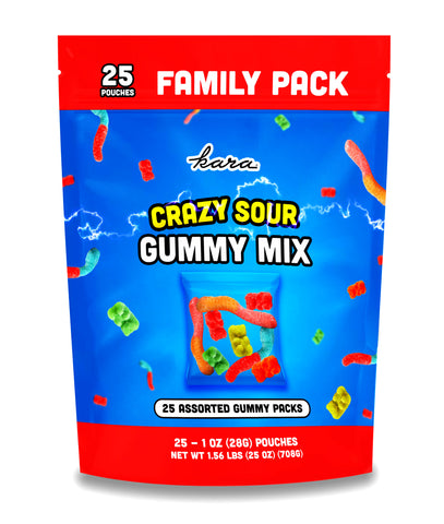 Kara's Crazy Sour Gummy Mix Pouch
