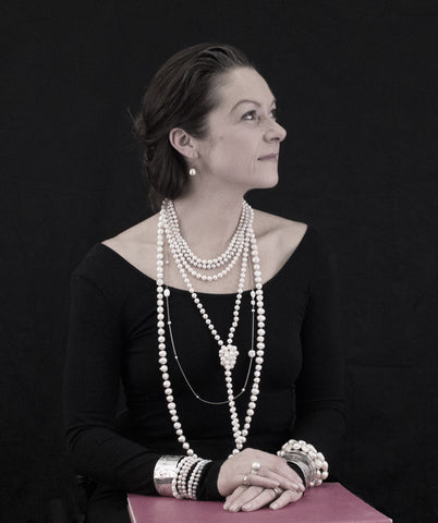 Chloe Angus wears her favourite pearls