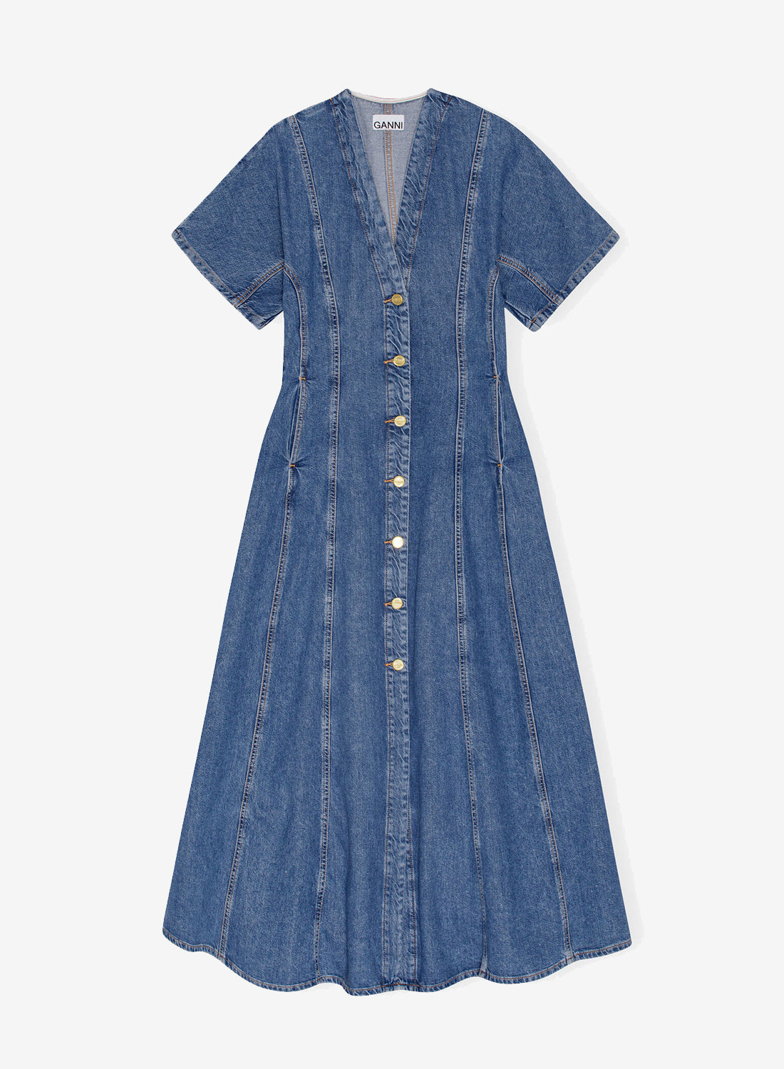 Billede af Ganni Future Denim Maxi Dress Mid Blue Stone