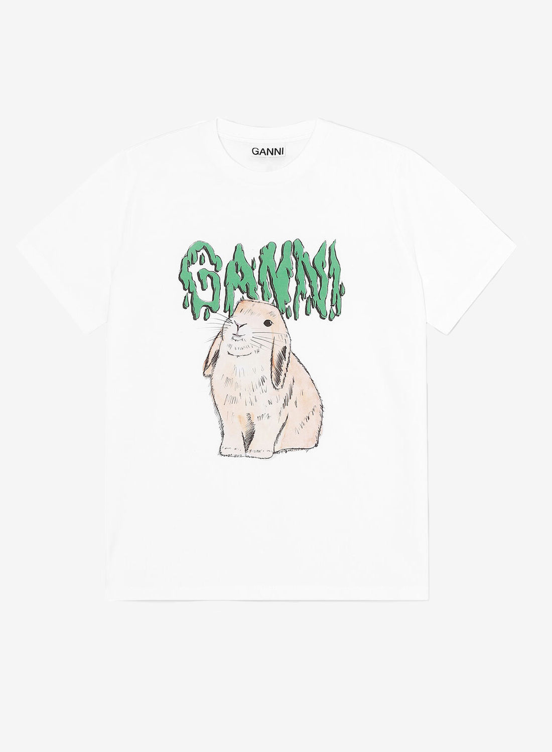 Billede af Ganni T-shirt Bunny Bright White