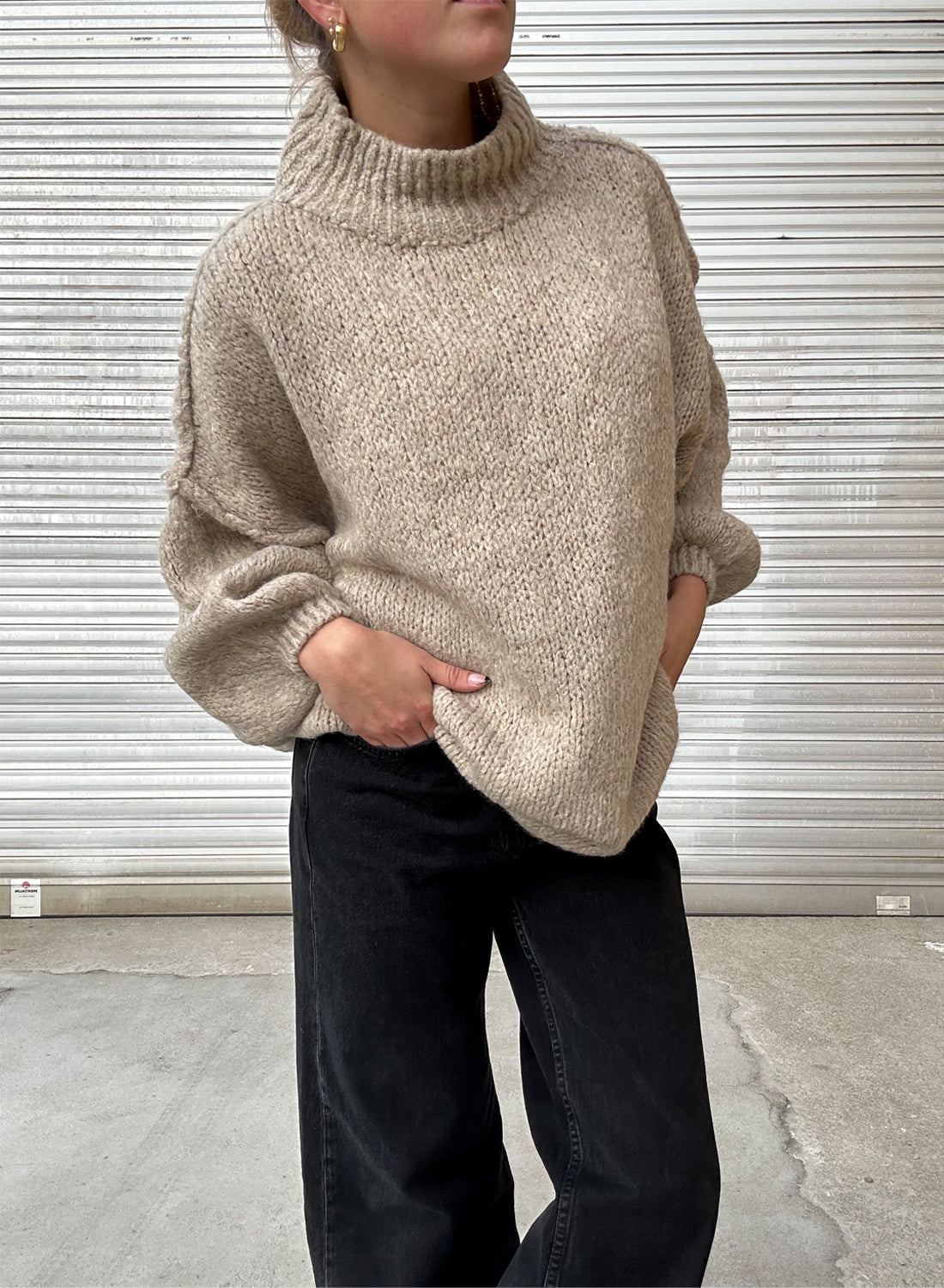 The Collection Oversized Knit Sand