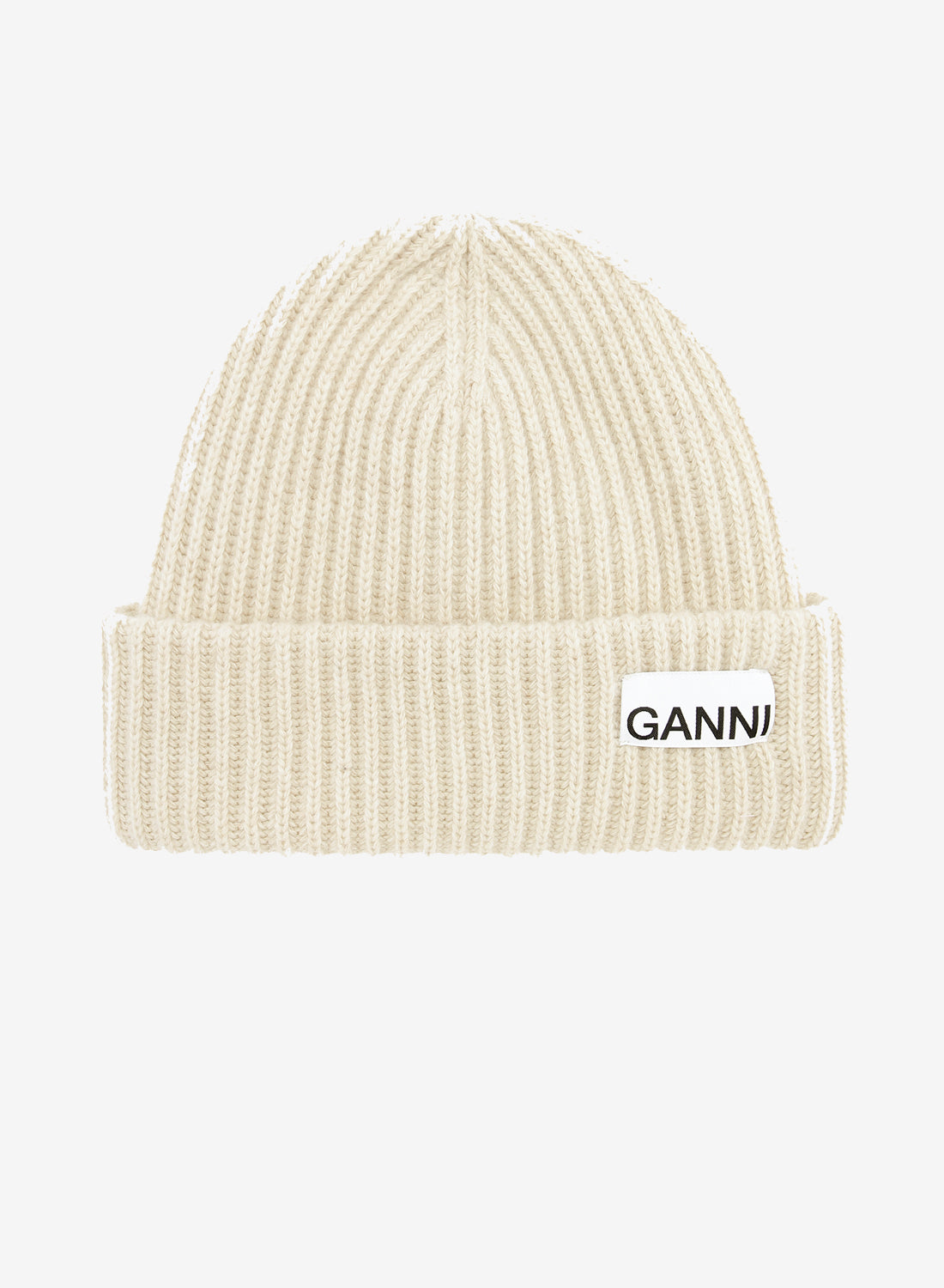 Ganni Structured Rib Beanie Brazilian Sand