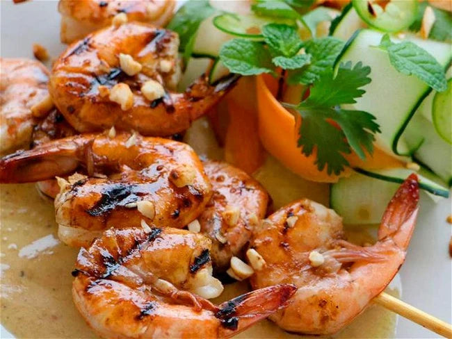 Grilled Shrimp with Coconut Thai Green Curry