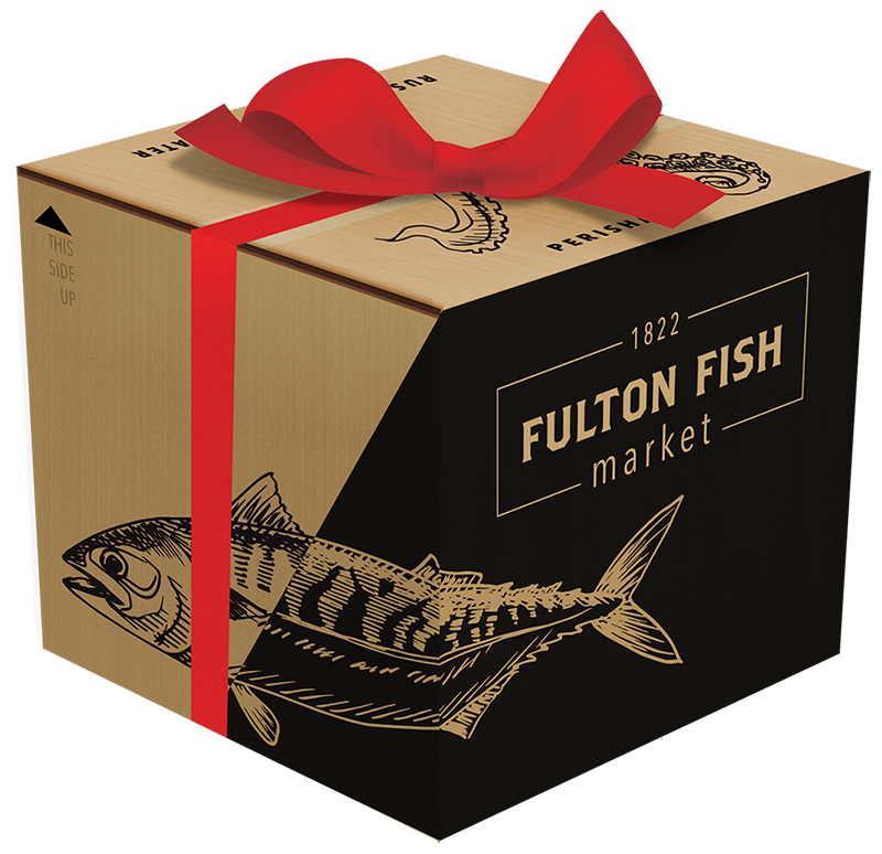 Fulton Fish Market Box with Red Bow