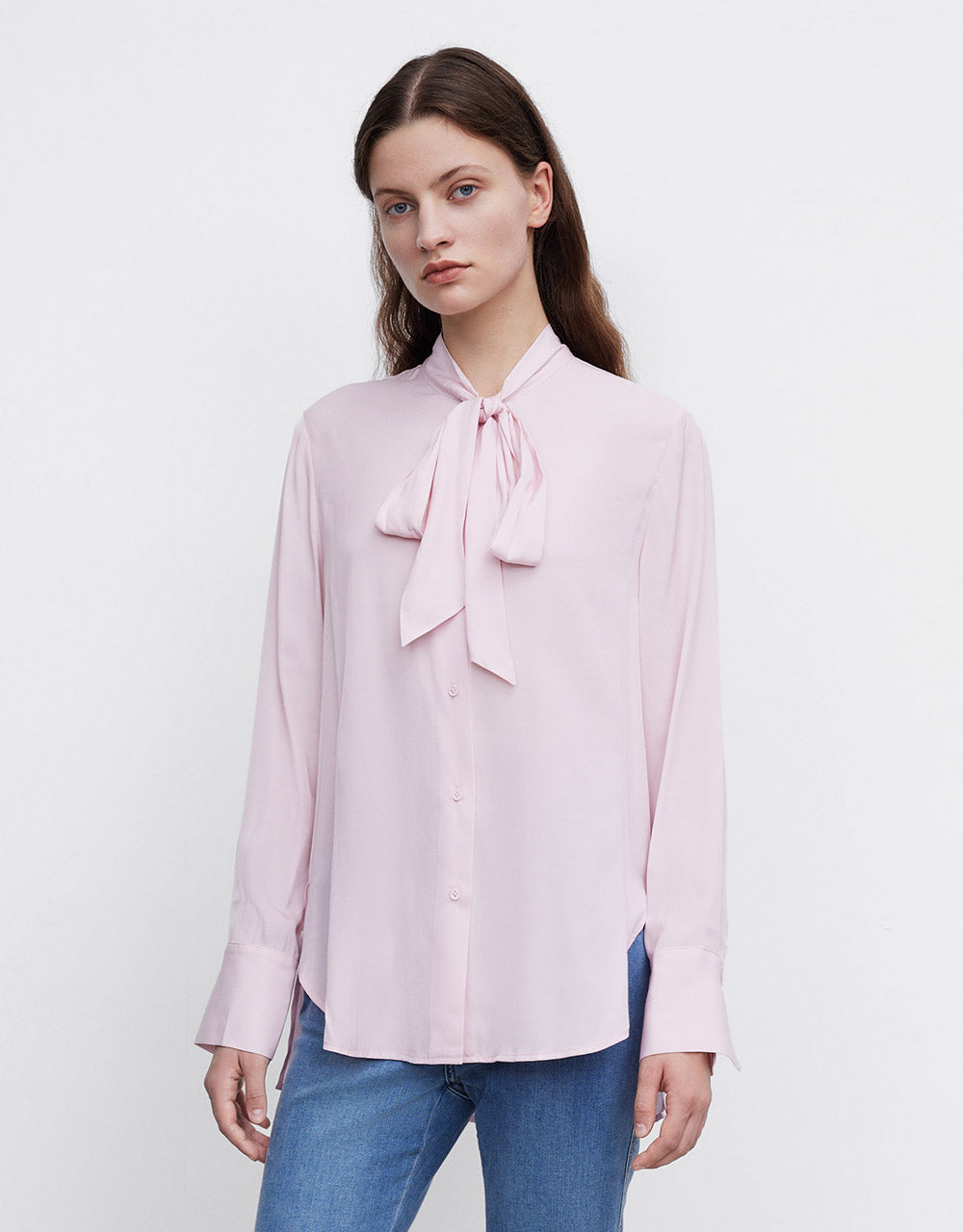 Ladies Cotton Ruffle Blouse