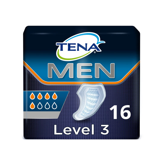 TENA® MEN Level 3 - 16 incontinence pads Packaging 1 pack of 16 units