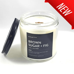 Brown Sugar + Fig 12.8oz. Wood Wick Soy Candle - Heartland Store MN