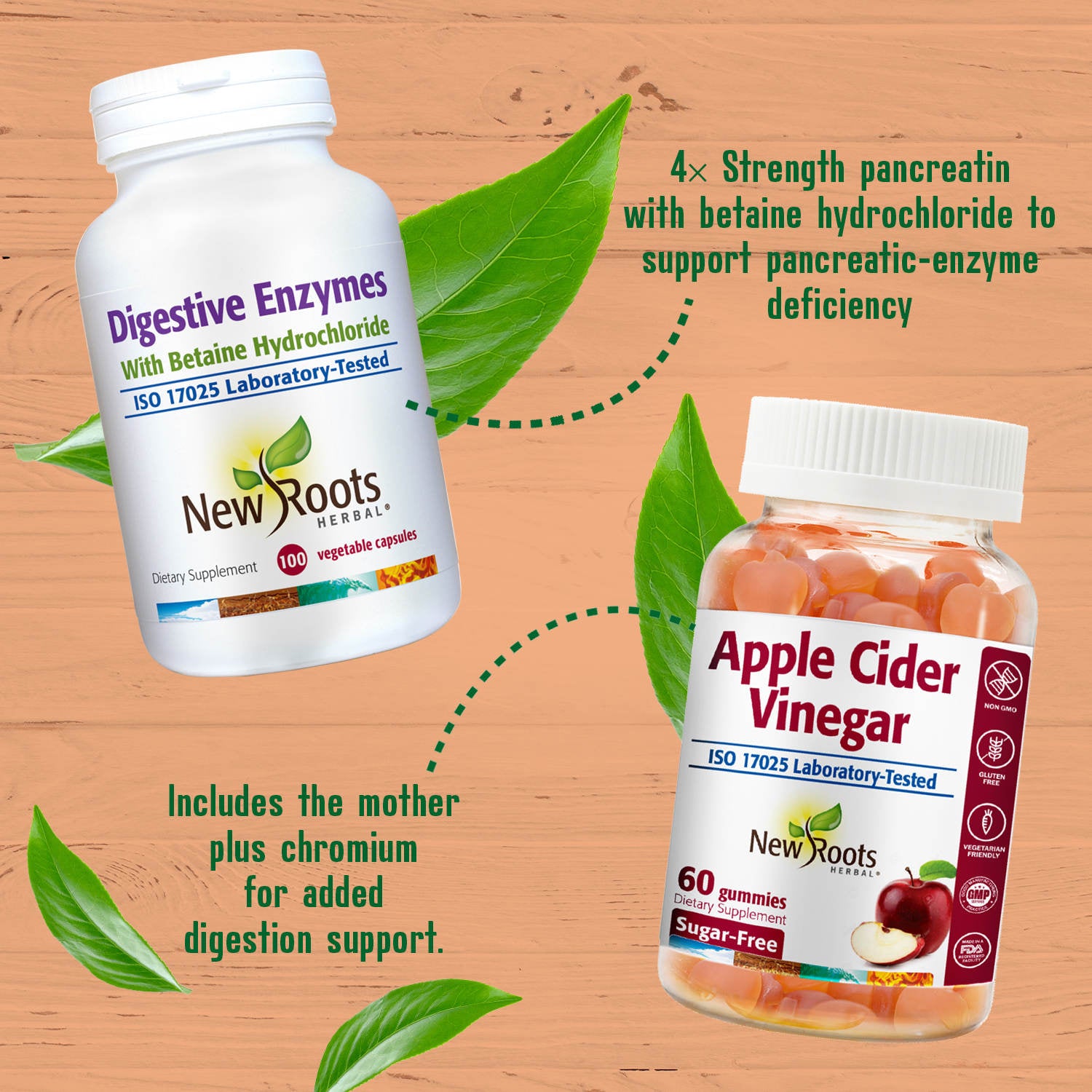 Digestive Enzymes, Apple Cider Vinegar