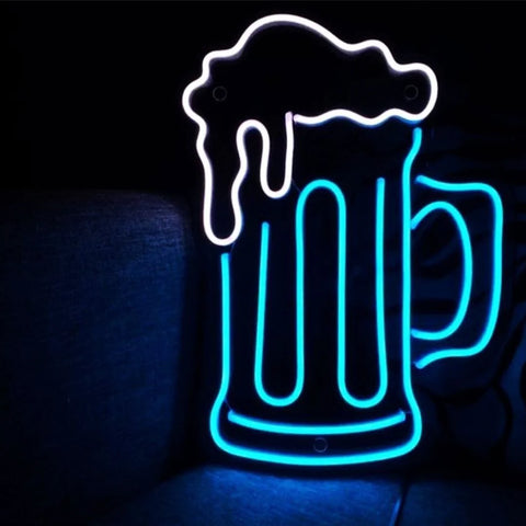 the image showing unleash the Gratitude with Beer Neon Signs used for bars and clubs