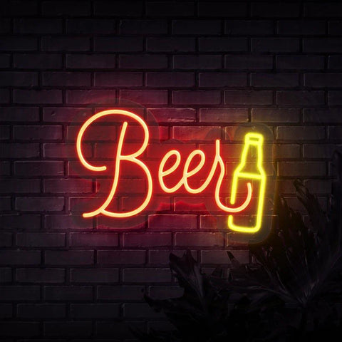 the image showing to unleash the Gratitude with Beer Neon Signs used for bars and clubs