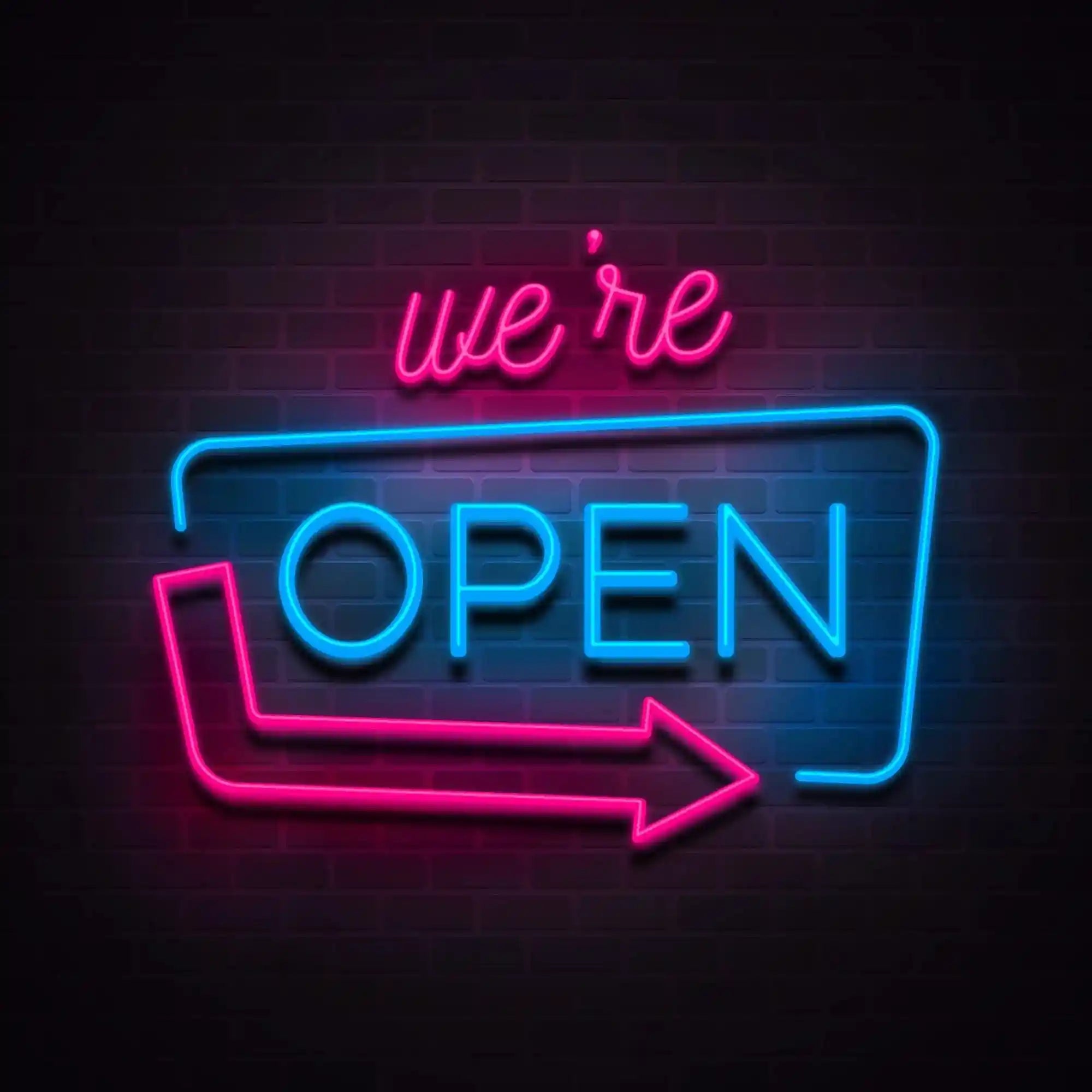 We Are Open Neon Sign
