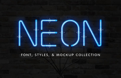 Types of Futuristic Neon Sign Font