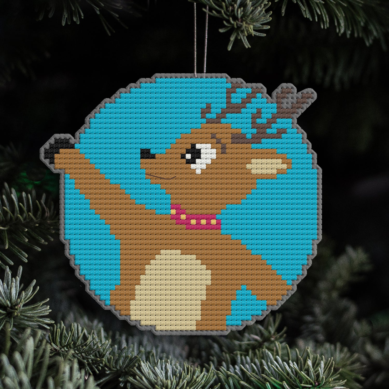 Counted Cross Stitch Ornament - Reindeer - St. Peter's Lutheran