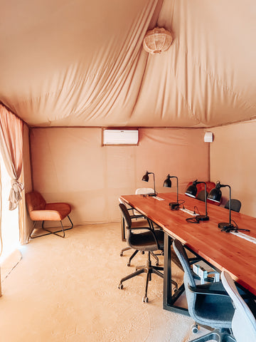 co working space at the selina agafay in morocco