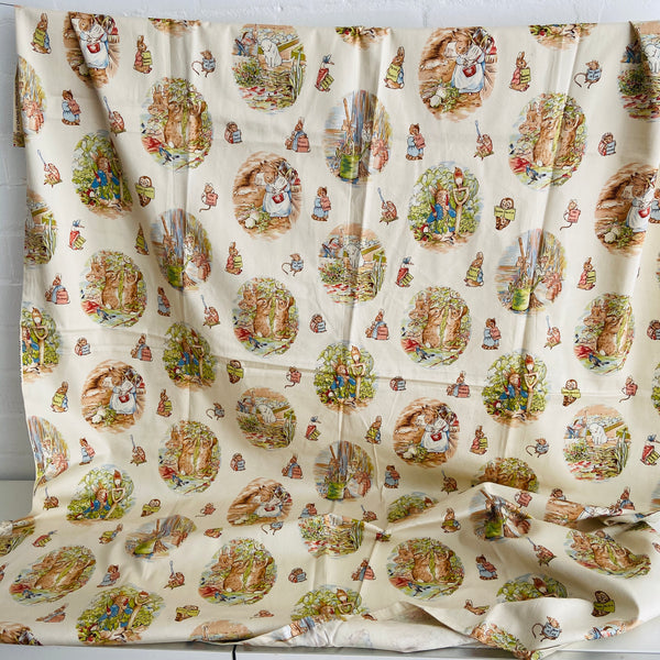 Beatrix Potter 100% Cotton Fabric Vintage Sewing Kids Childrens Craft