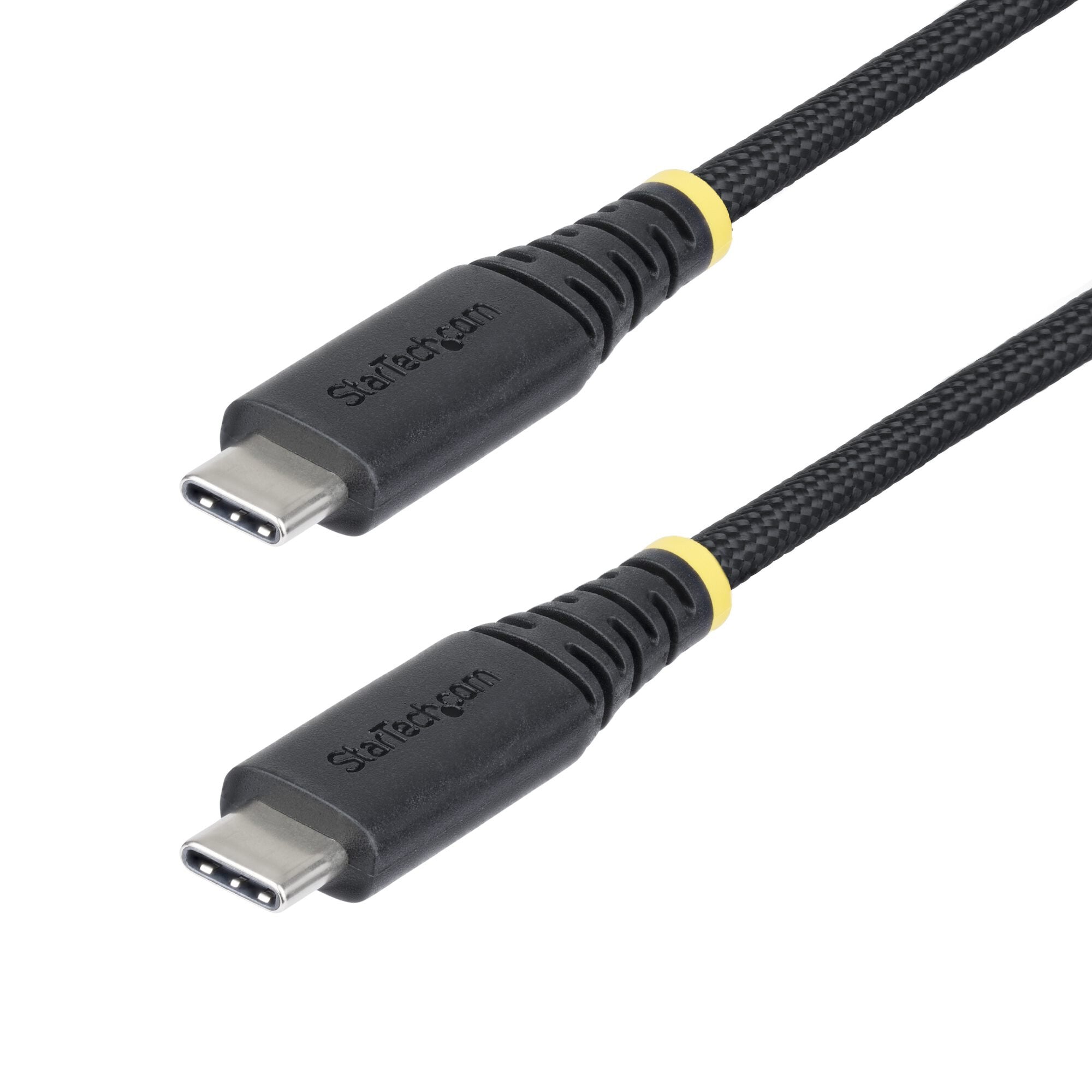 StarTech.com 2m (6.6ft) USB-C Charging Cable, 240W (5A) PD EPR, Dual-Layer Silicone/Braided Jacket, Laptop Charger Cord, USB-IF Certified