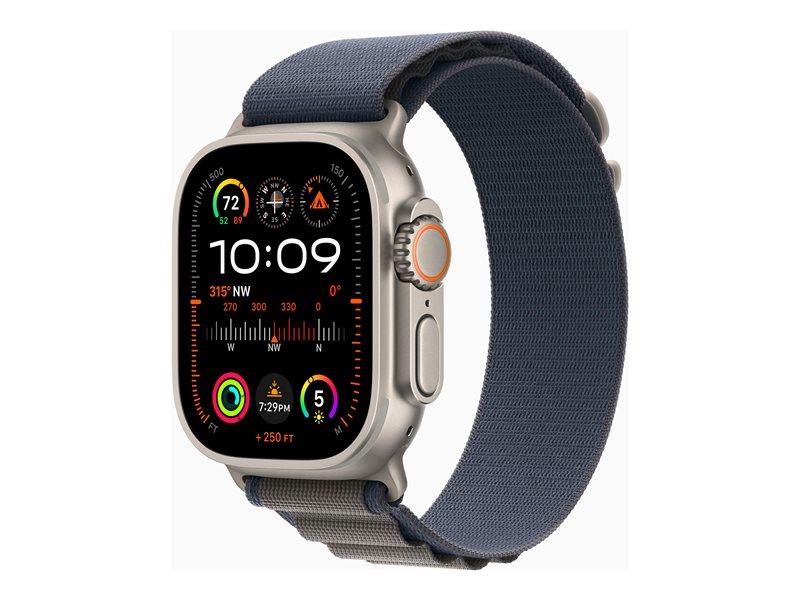 Apple Watch Ultra 2 (GPS + Cellular) - 49 mm - Titanium Case with Blue Alpine Loop - Band Size: M