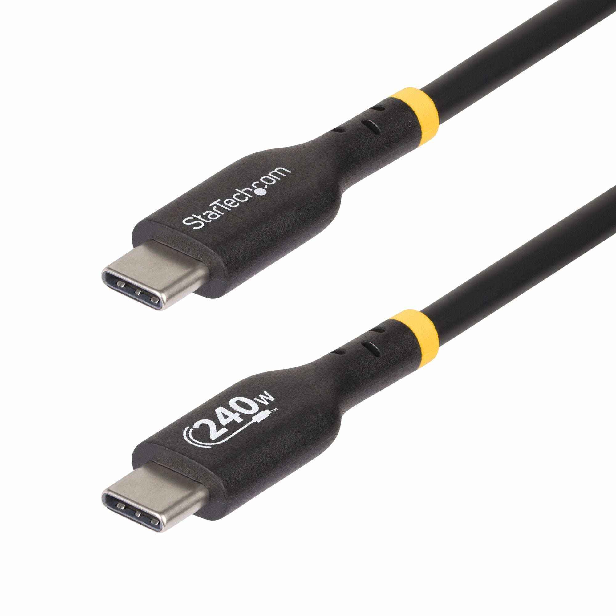 StarTech.com 3ft USB-C Charging Cable, USB-IF Certified USB C Cable, 240W PD EPR, USB 2.0 Type-C Laptop Charger Cord, USB-C Data Transfer Cable, TPE