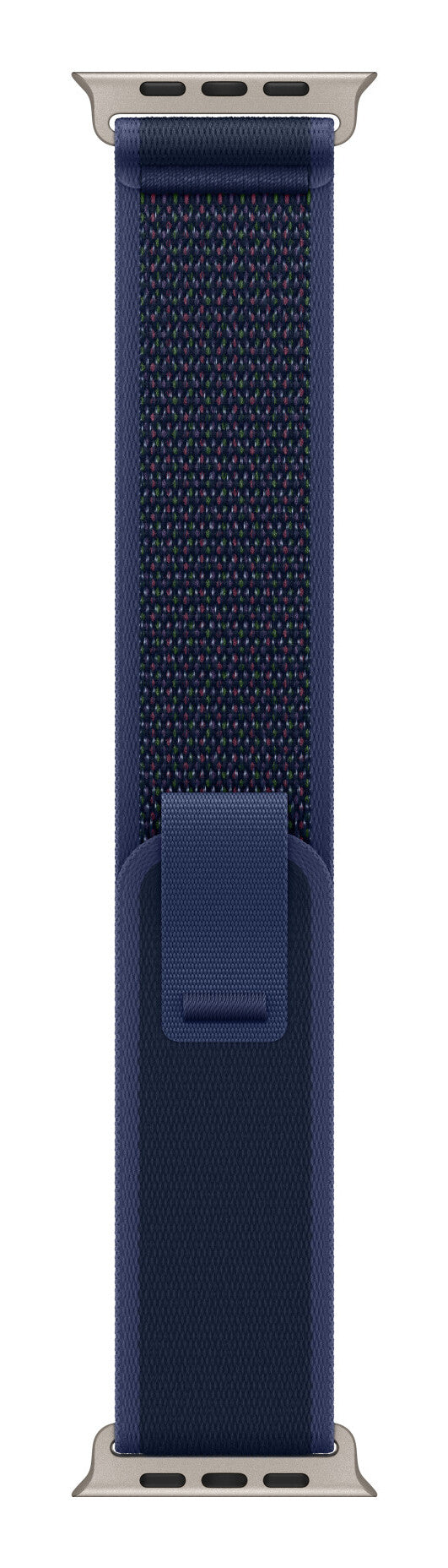 Apple 49mm Blue Trail Loop - S/M - Natural Titanium Finish