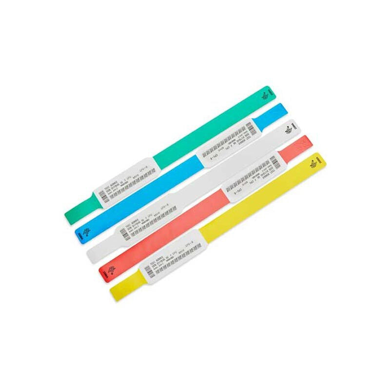 Zebra Z-Band UltraSoft Blue, White Hospital wristband