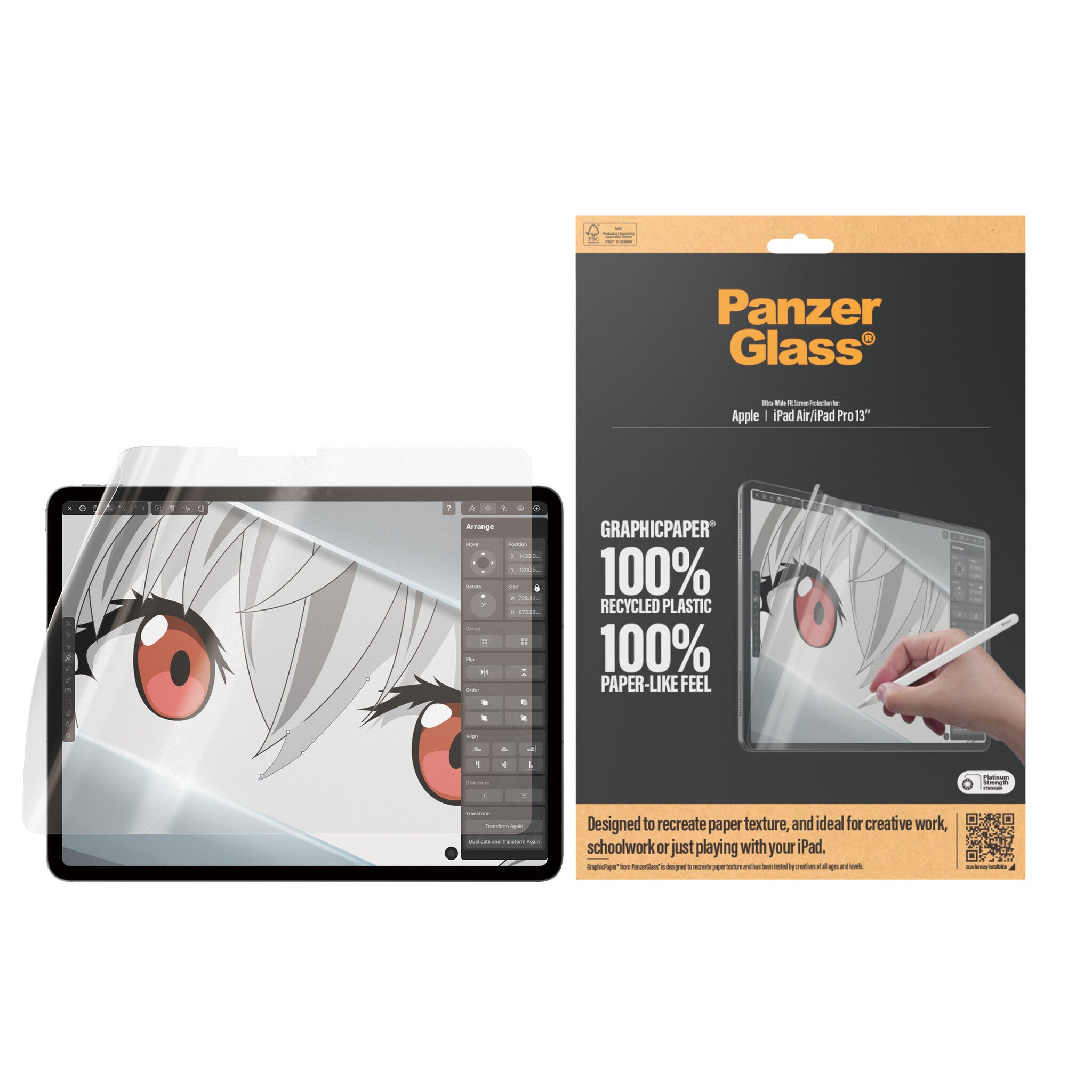 PanzerGlass GraphicPaper Screen Protector iPad Air 13'' (2024-2025) | iPad Pro 13'' (2024) | Ultra-Wide Fit
