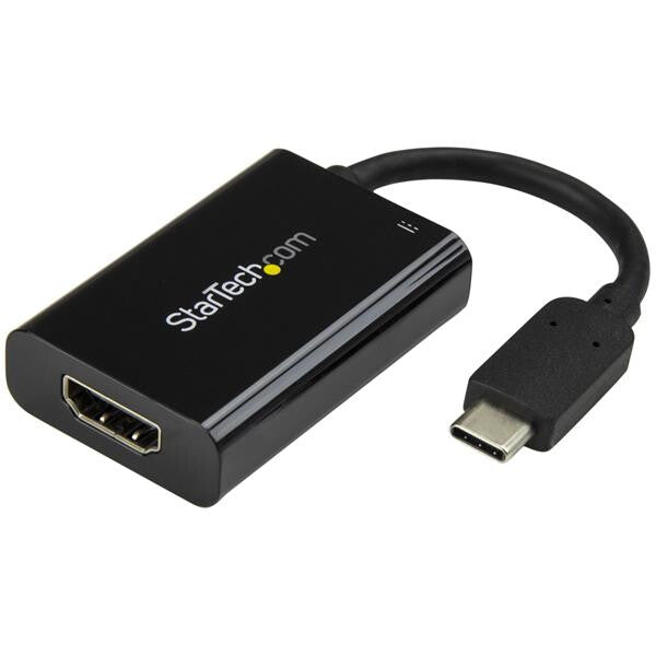 StarTech.com USB C to HDMI 2.0 Adapter with Power Delivery - 4K 60Hz USB Type-C to HDMI Display Video Converter - 60W PD Pass-Through Charging Port -