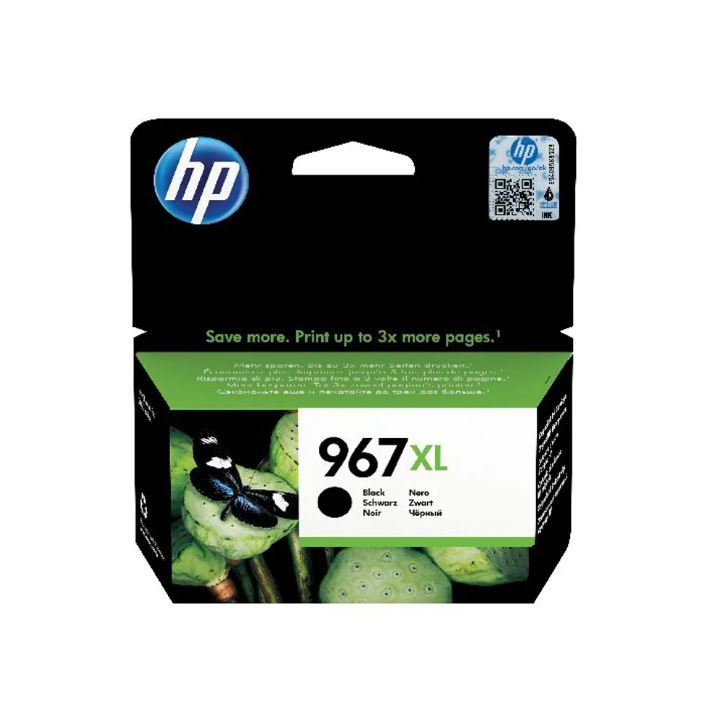 HP 967XL Black Extra High Yield Ink Cartridge 3K for HP OfficeJet Pro 9020 series - 3JA31AE