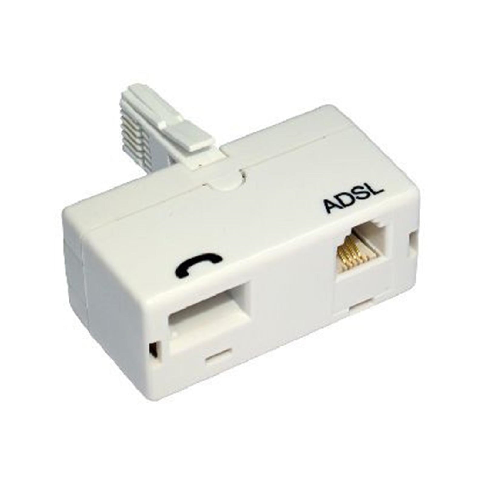 Photos - Cable (video, audio, USB) Target BT (M) to BT (F) and RJ11 (F) White OEM Direct Plug ADSL Micro Filt 